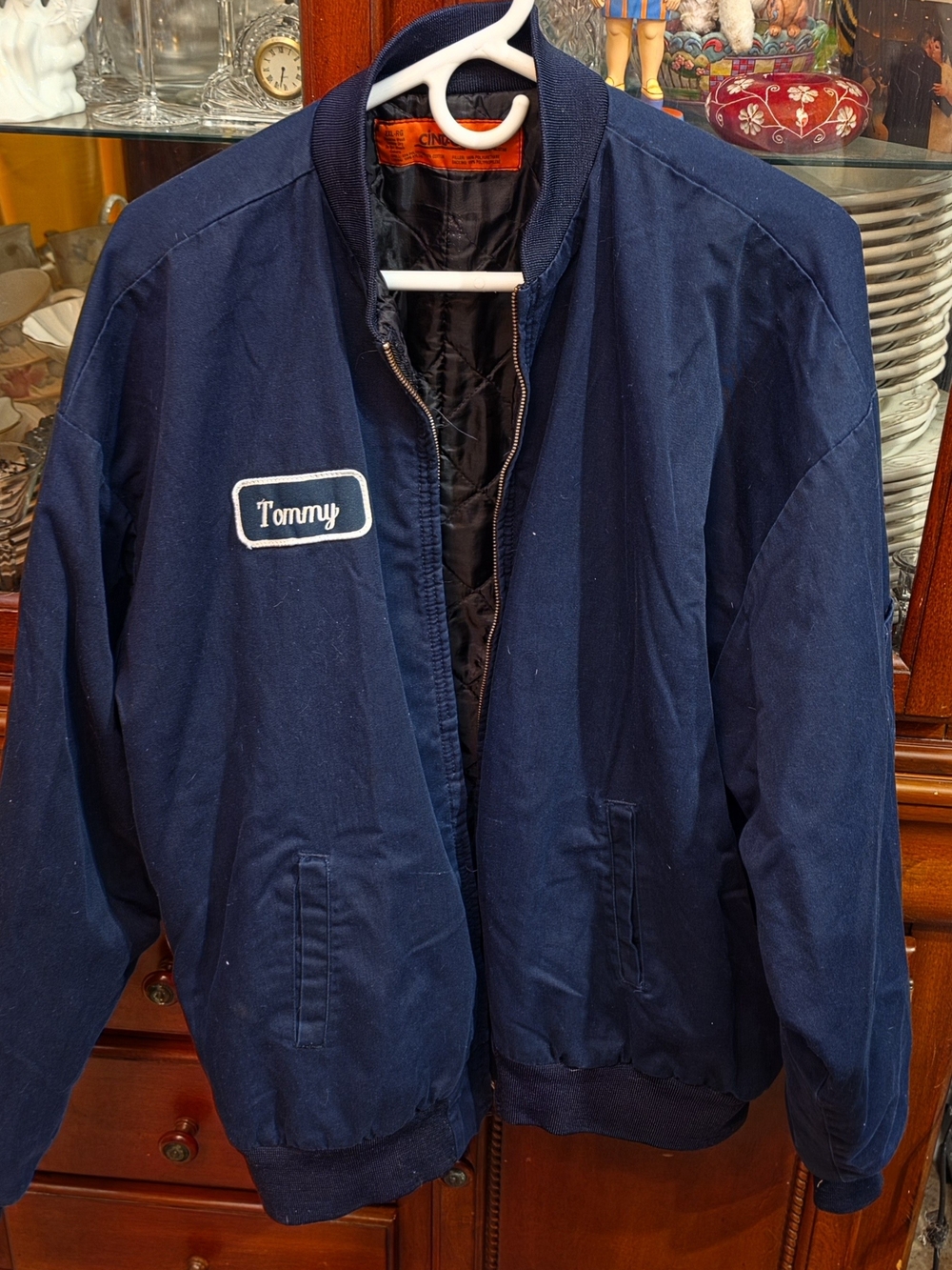 Navy Men's Bomber Jacket Size 2 XL